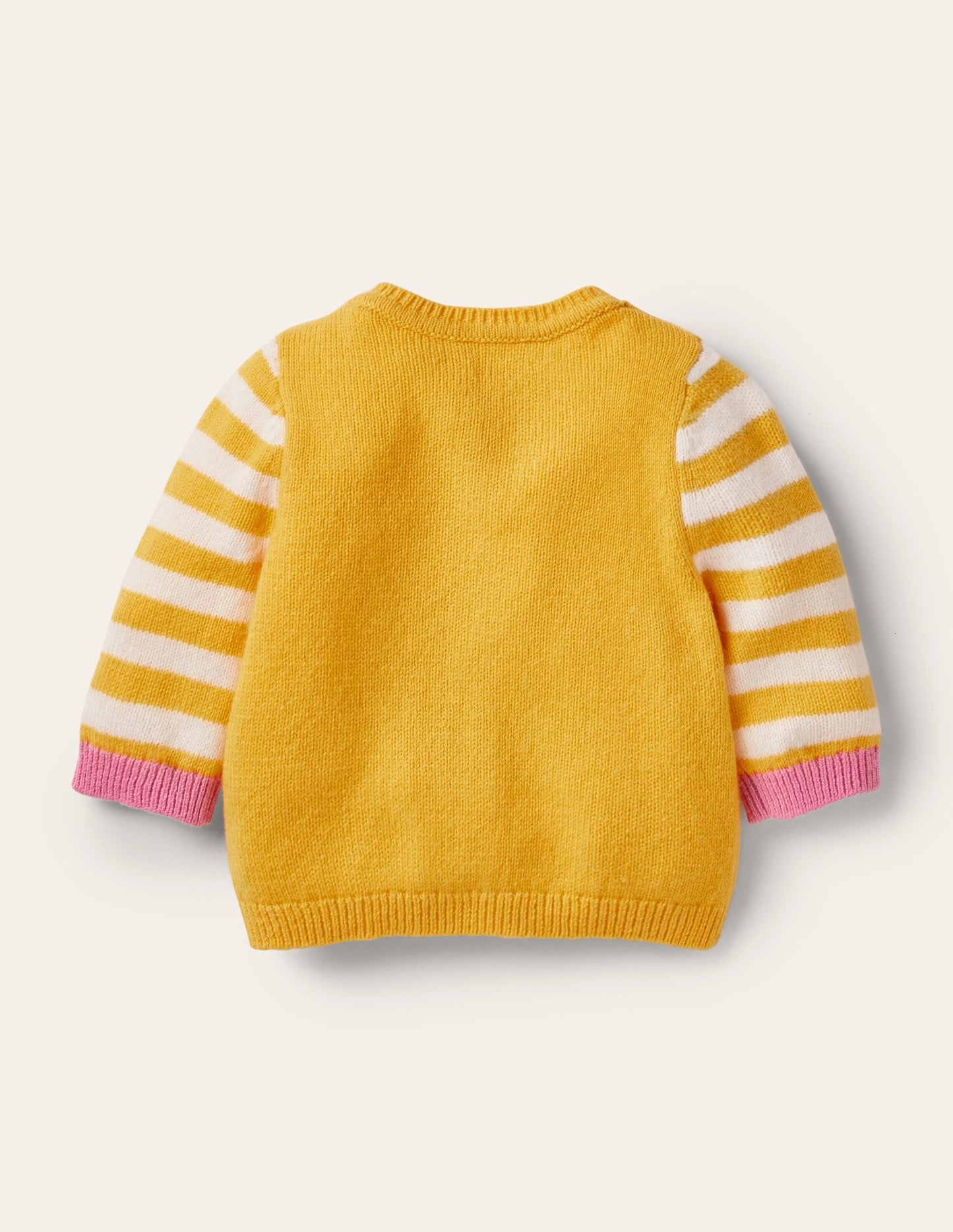Animal Logo Cardigan-Honeycomb Yellow Owls