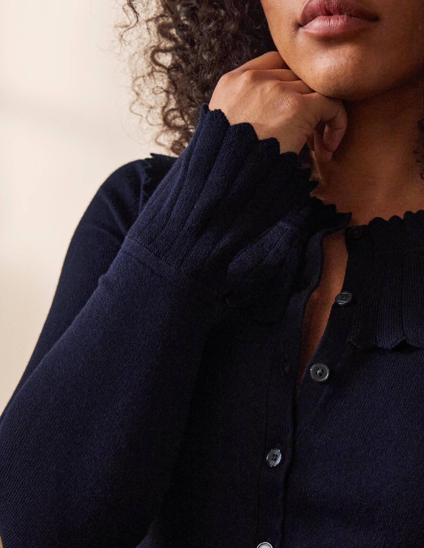 Abercorn Knitted Dress-Navy