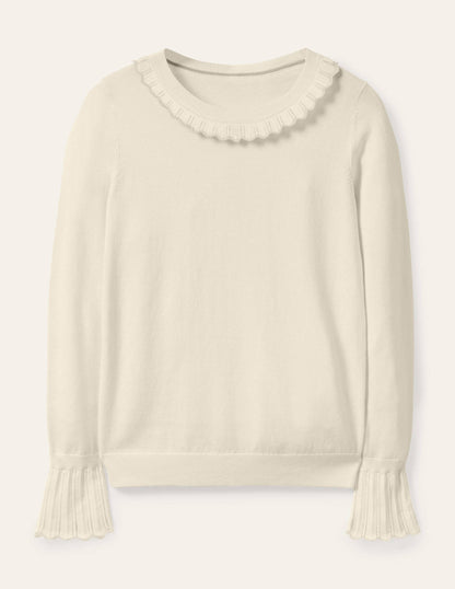 Aimee Pointelle Sweater-Ivory