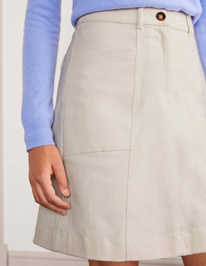 Abingdon Mini Skirt-Ecru
