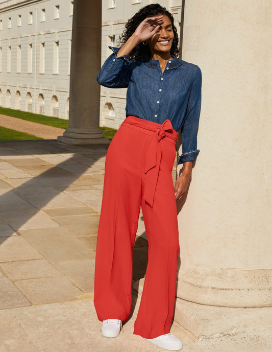 Allendale Pants-Cherry Red