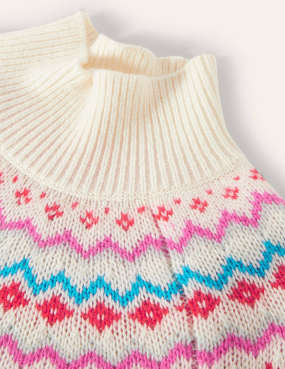Anna Cashmere Sweater-Ivory Fair Isle