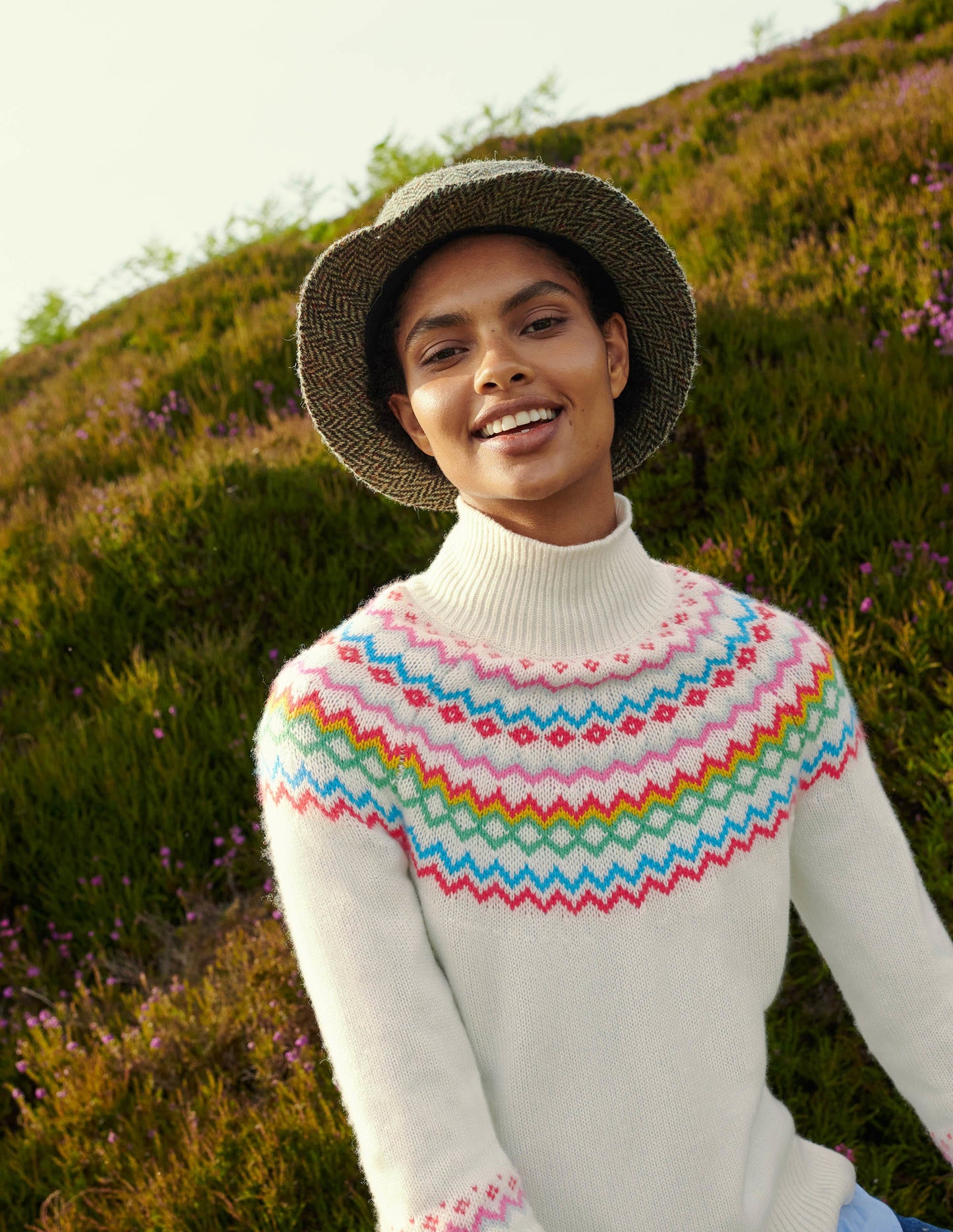 Anna Cashmere Sweater-Ivory Fair Isle