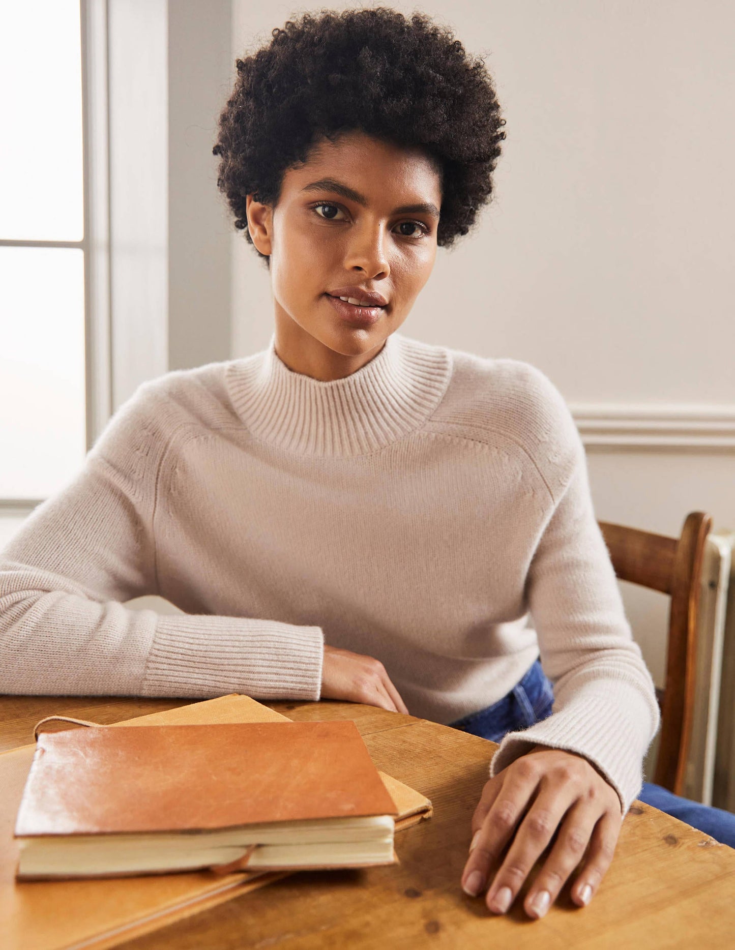 Anna Cashmere Sweater-Warm Ivory
