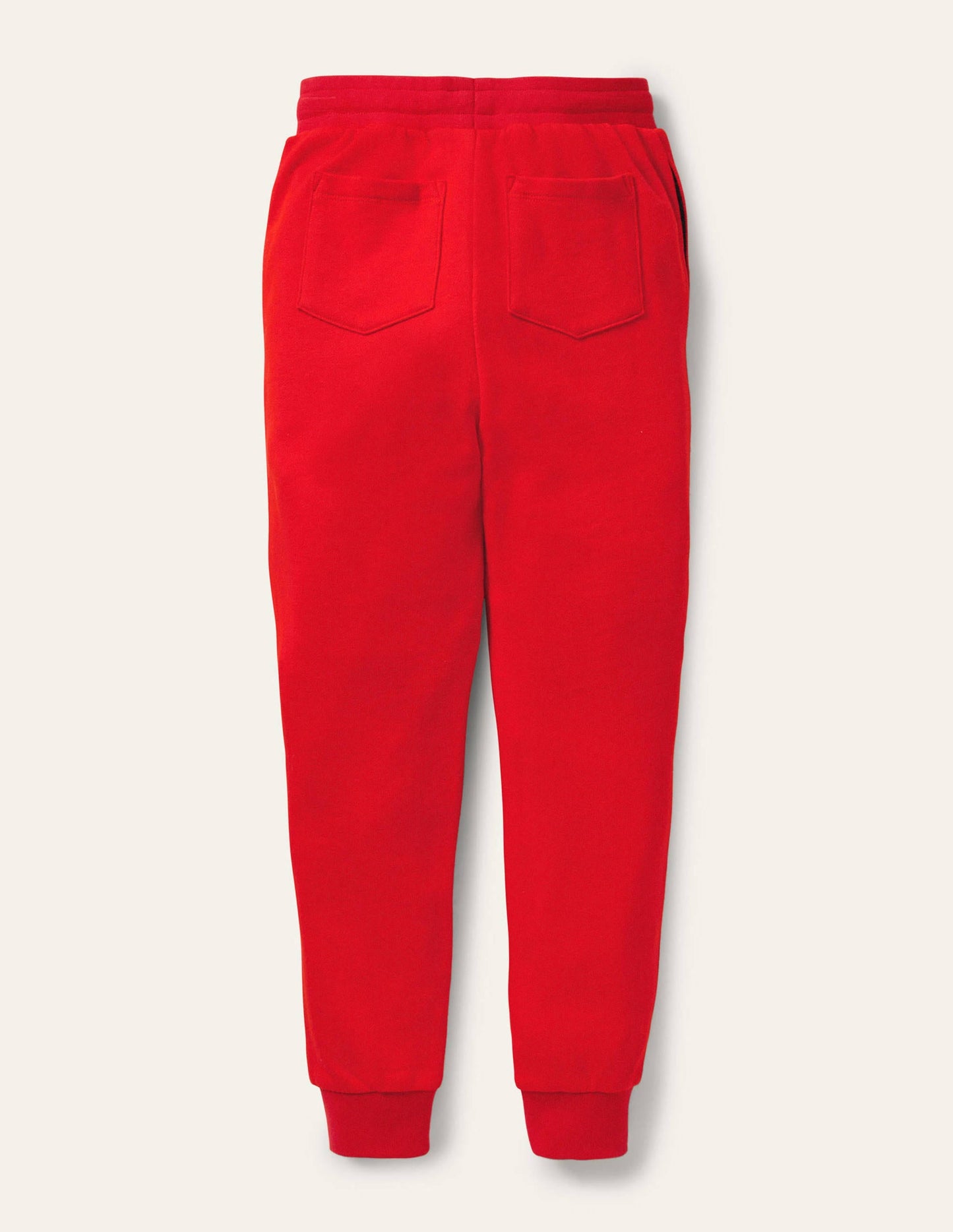 Appliqué Knee Joggers-Fire Red Space