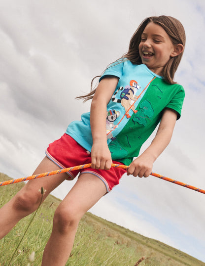 Animal Adventure T-shirt-Aqua Blue Lemurs