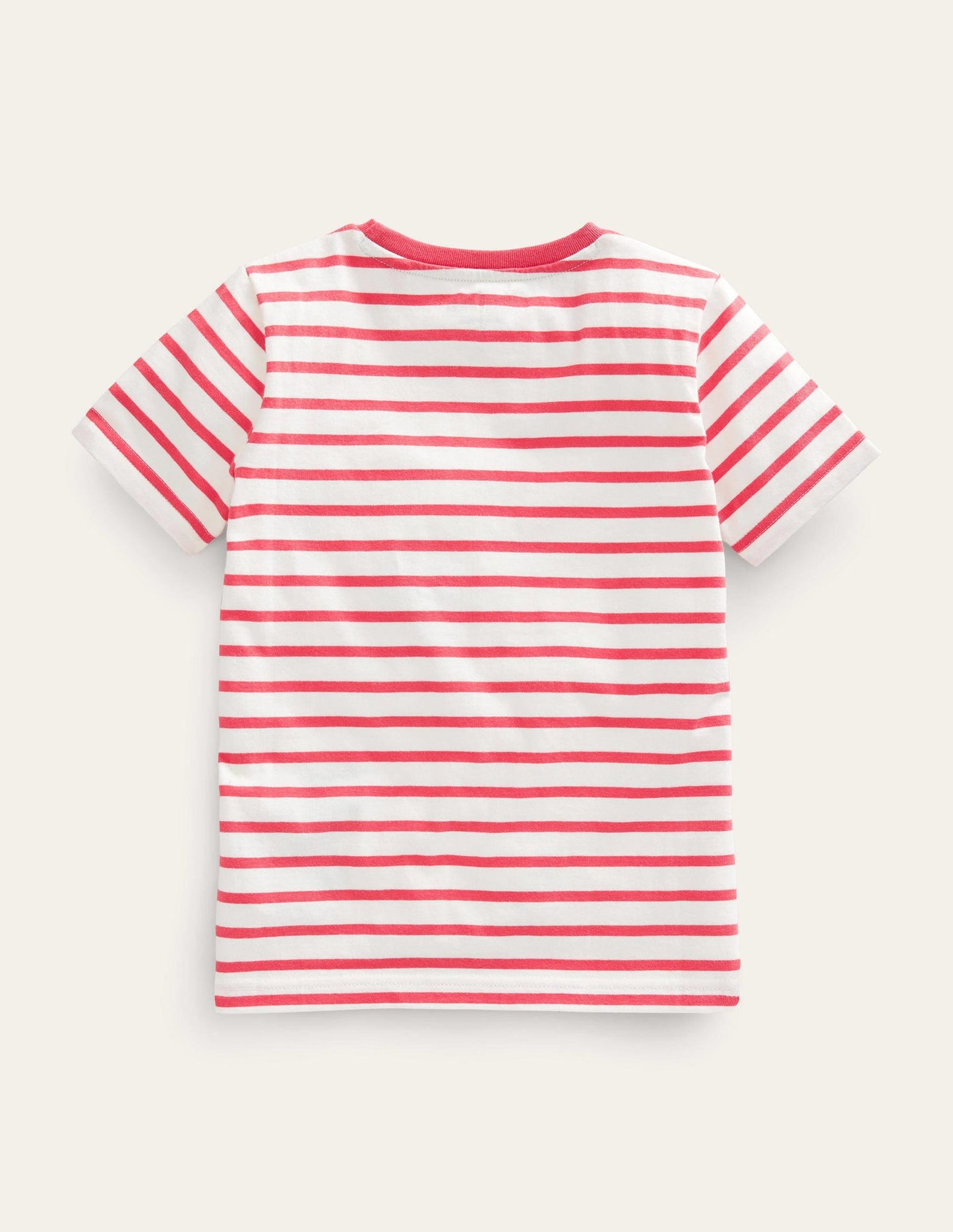 Appliqué Animal T-shirt-Ivory/Jam Guinea Pig