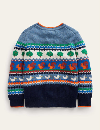 All Over Fair Isle Sweater-Multi Nature Fair Isle