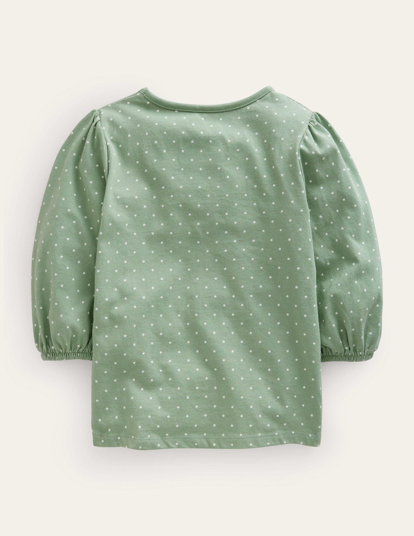 Appliqué Sleeve Detail Top-Green Smoke