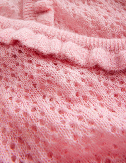 Ballet Wrap Cardigan-Almond Pink