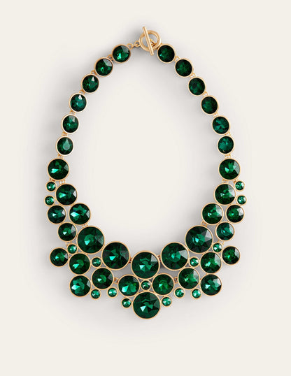 Andrea Jewel-Cluster Necklace-Green