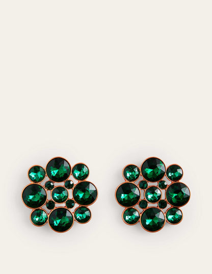 Andrea Jewel-Cluster Earrings-Green