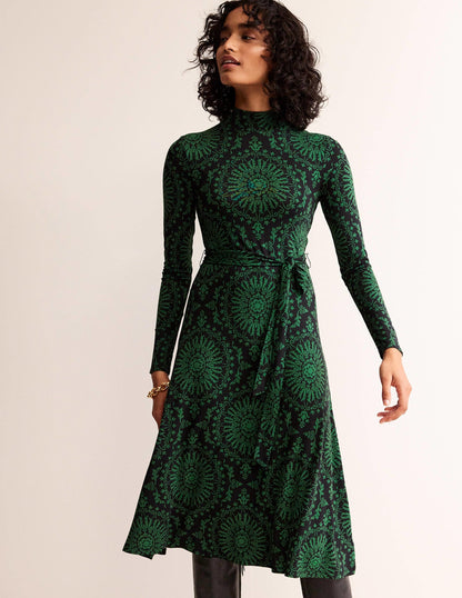 Alberta Jersey Midi Dress-Amazon Green, Artizan Geo