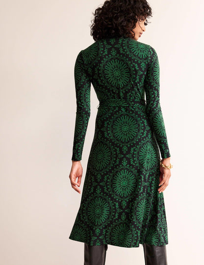 Alberta Jersey Midi Dress-Amazon Green, Artizan Geo