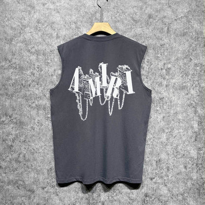 Amiri tank top chain letter printing