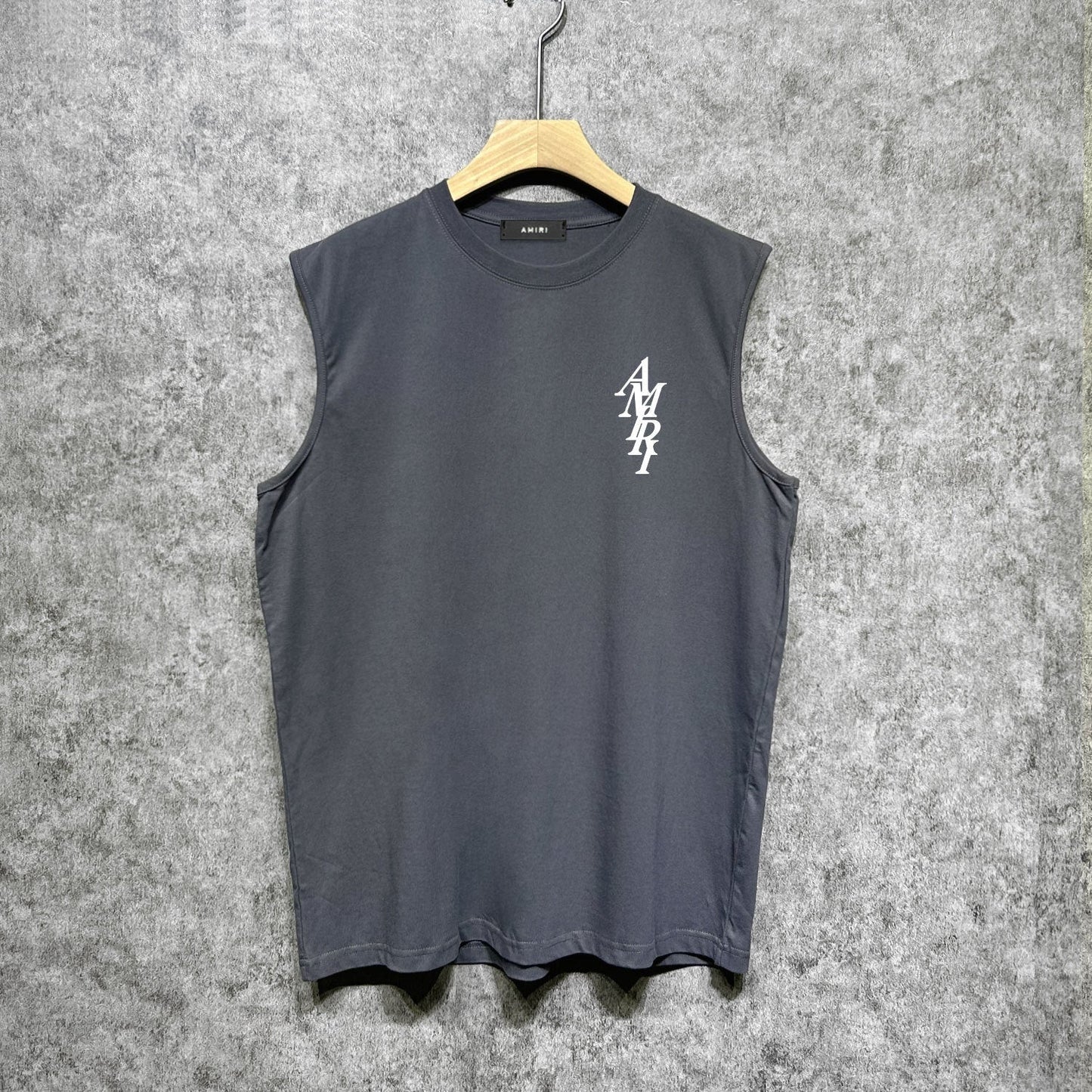 Amiri tank top with vertical overlapping letterprinting