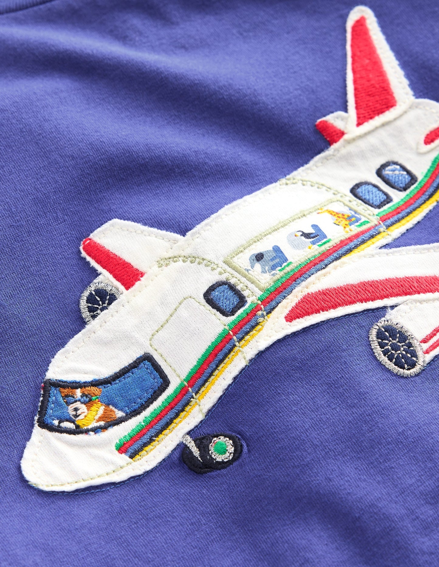 Appliqué Plane T-shirt-Blue Heron Aeroplane