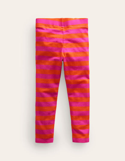 Appliqué Leggings-Pink/ Orange Cats