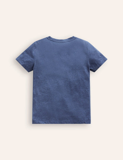 Appliqué Motif T-shirt-Starboard Blue Marl