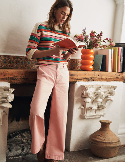 Barnsbury Crop Chino Pants-Blush