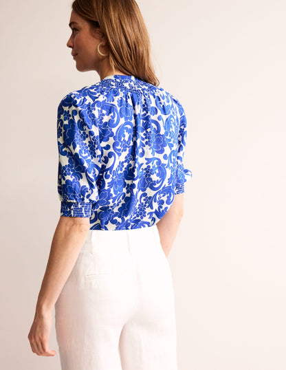 Ada Linen Top-Surf the Web, Opulent Whirl