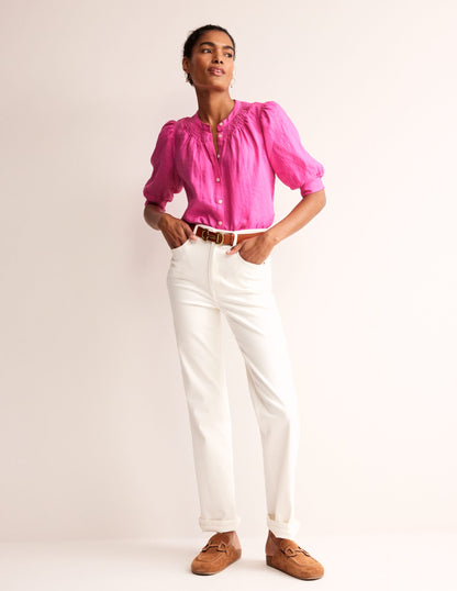 Ada Linen Top-Pop Pansy