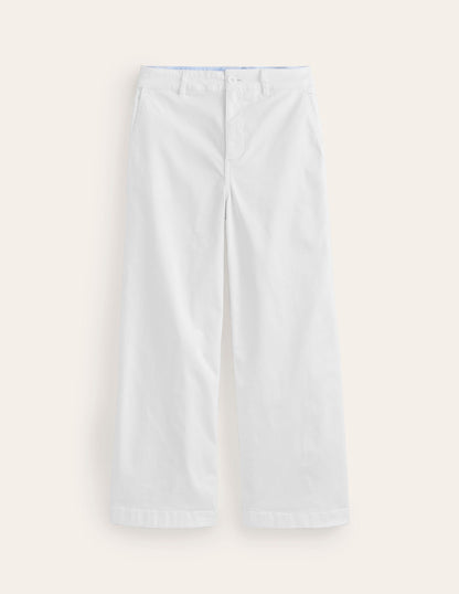 Barnsbury Crop Chino Pants-White