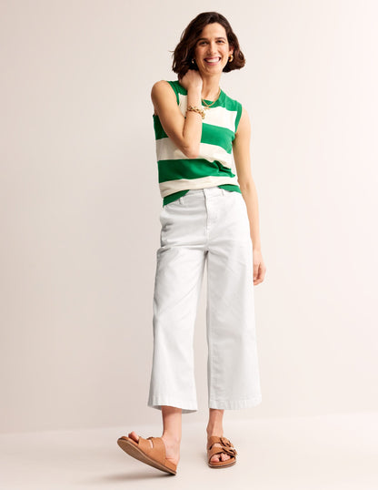 Barnsbury Crop Chino Pants-White