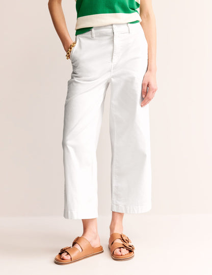 Barnsbury Crop Chino Pants-White