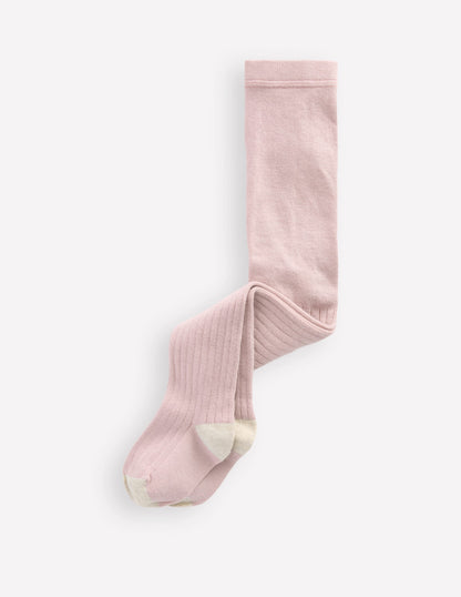 Baby Ribbed Tights-Pink