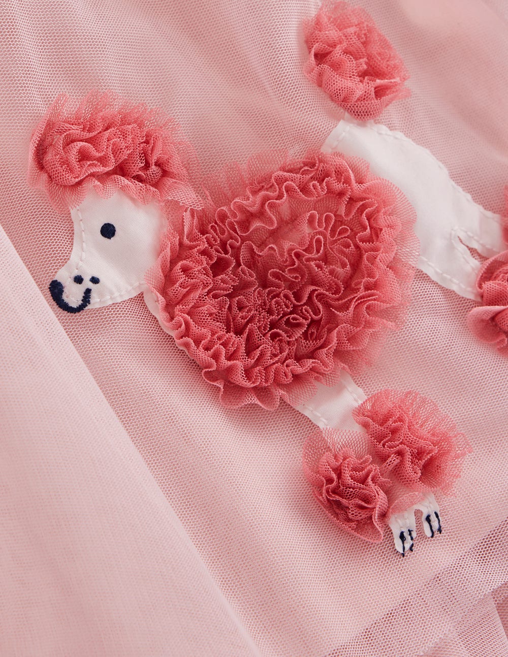 Aurora Appliqué Tulle Dress-Chalk Pink Poodles