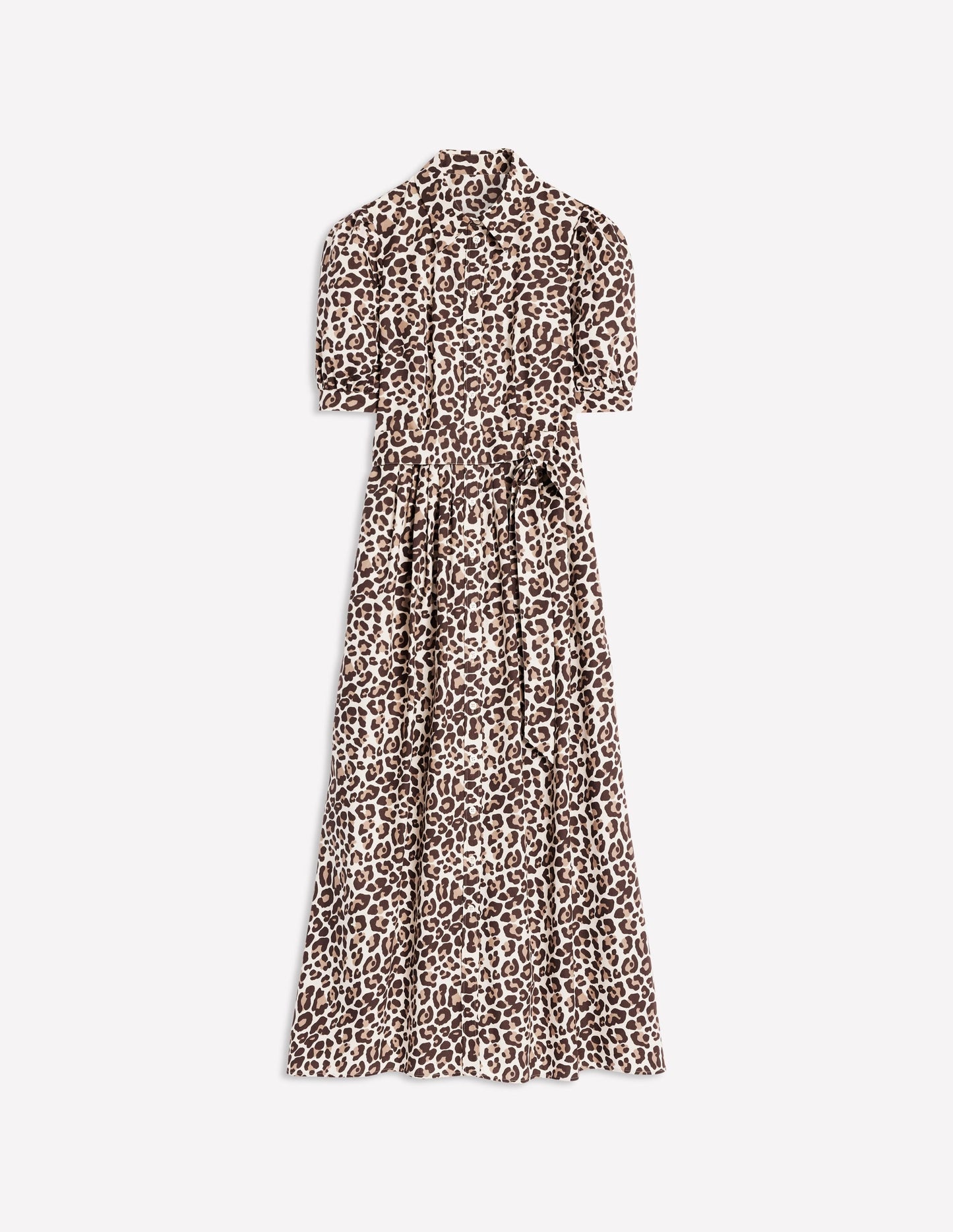 Alexa Maxi Shirt Dress-Sandpiper Beige, Cheetah Pop