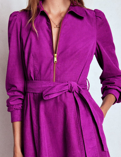 Adelaide Zip Cord Midi Dress-Regal Purple