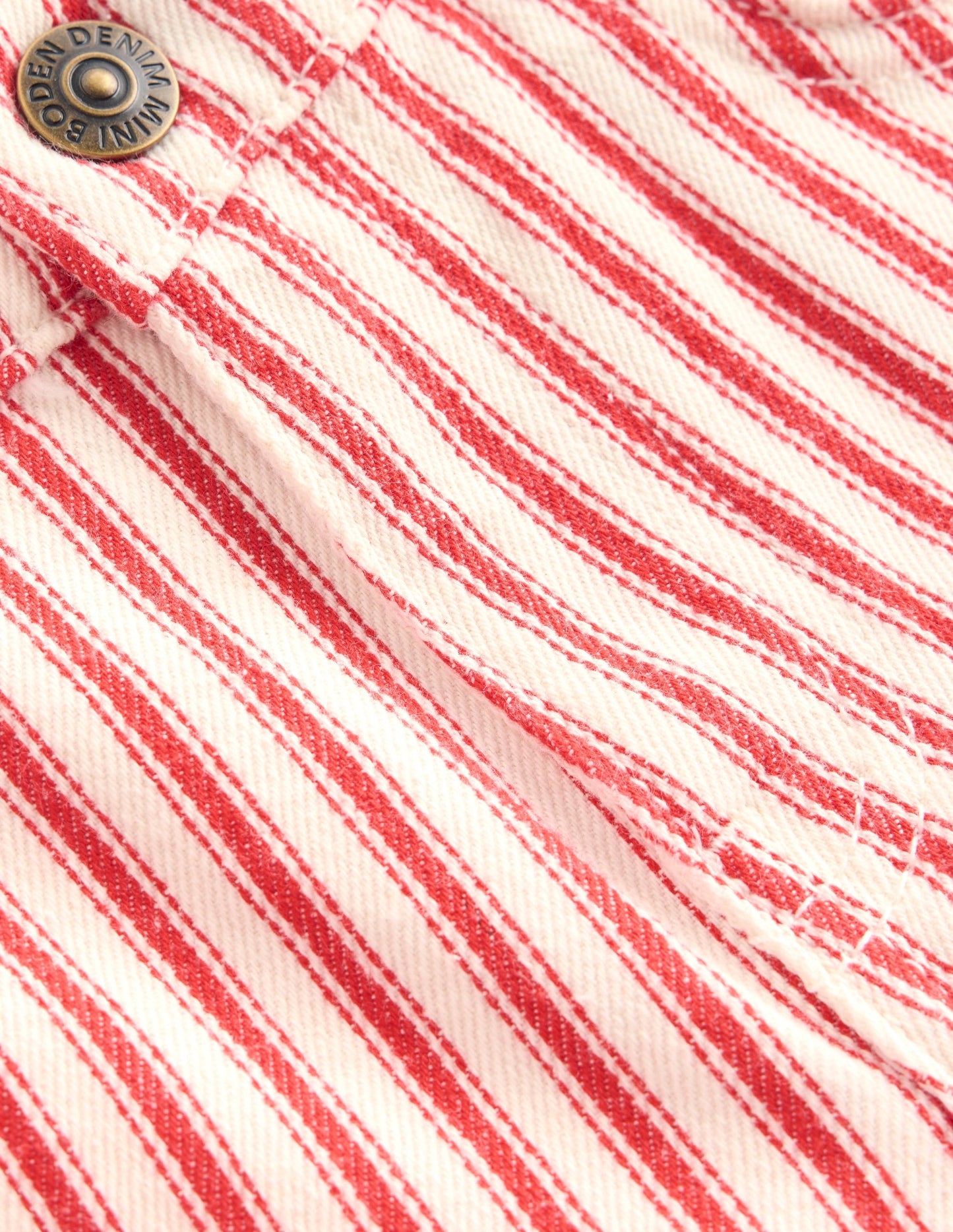 Barrel Leg Jeans-Poppy Red Tram Stripe