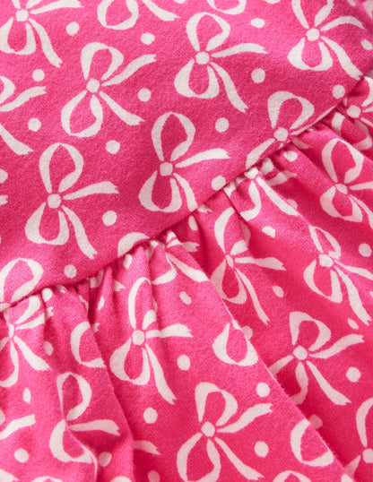 Ballerina Jersey Dress-Pink Bows