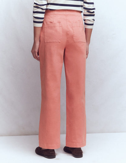 Barrel Leg Chino Pants-Vintage Rose