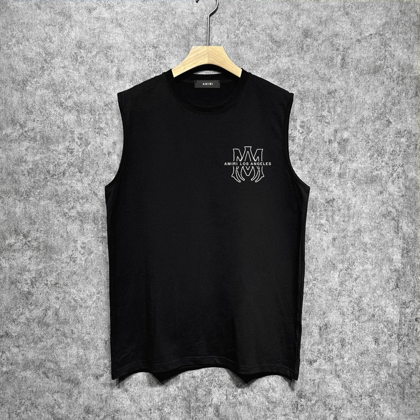 Amiri tank top damaged oil painting printing