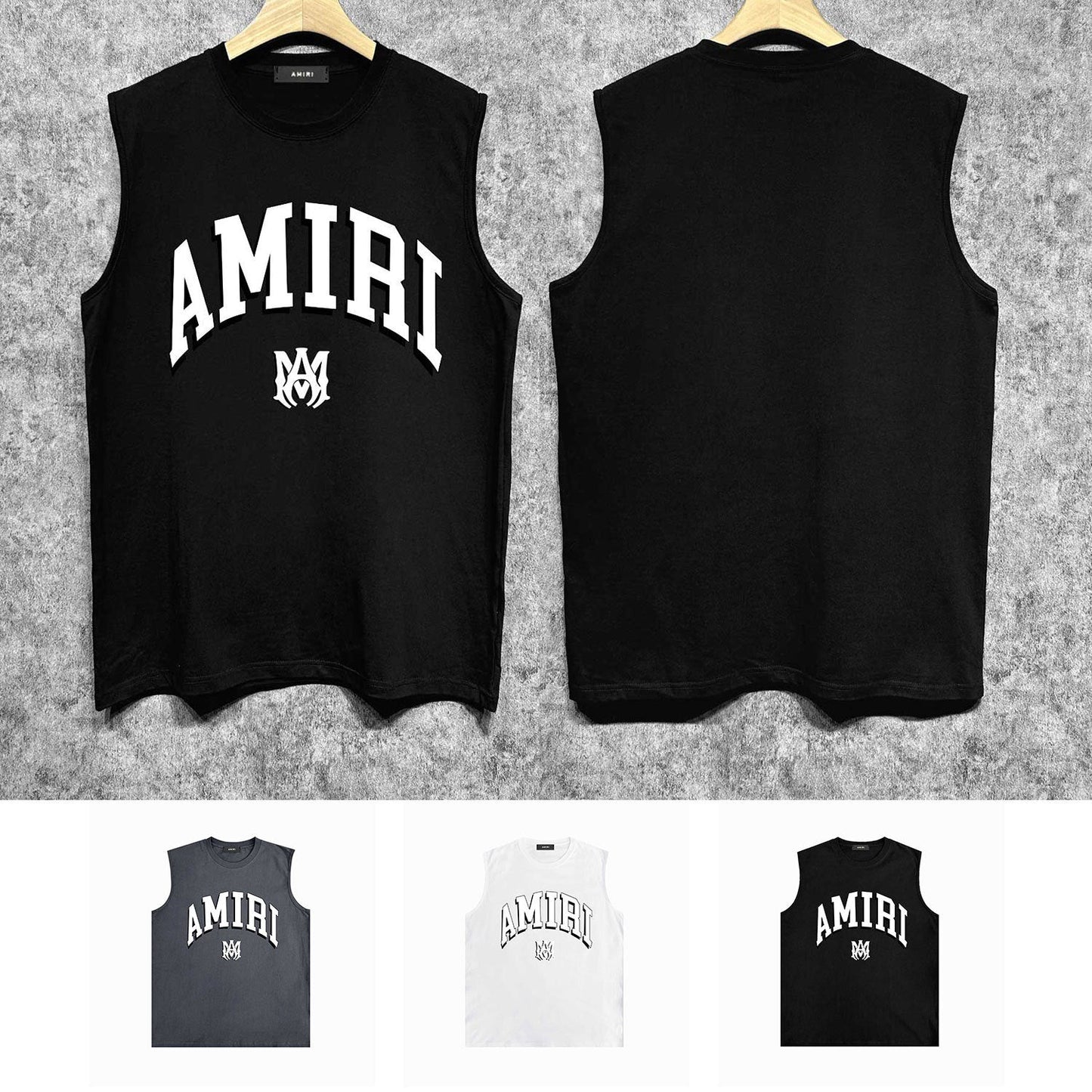 Amiri tank top spider projection printing