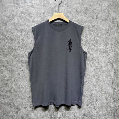 Amiri tank top with vertical overlapping letterprinting
