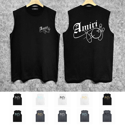 Amiri tank top bowling print
