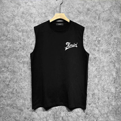 Amiri tank top slanted letter printing