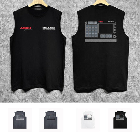 Amiri tank top tv channel printing