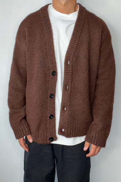 Knitted Oversize Cardigan Choc