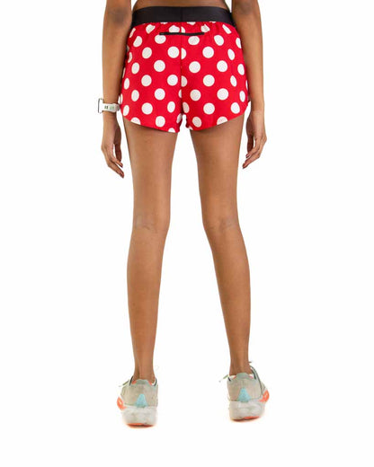 Women's Red Polka Dot 1.5" Split Shorts