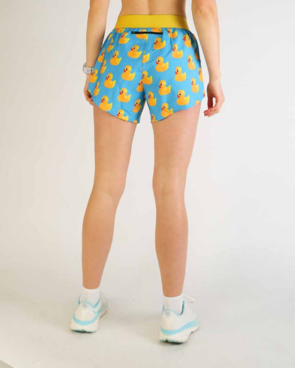 Women's Rubber Ducky 4" Split Shorts