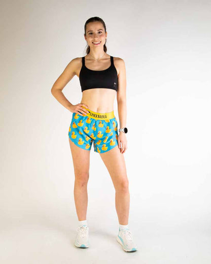 Women's Rubber Ducky 4" Split Shorts