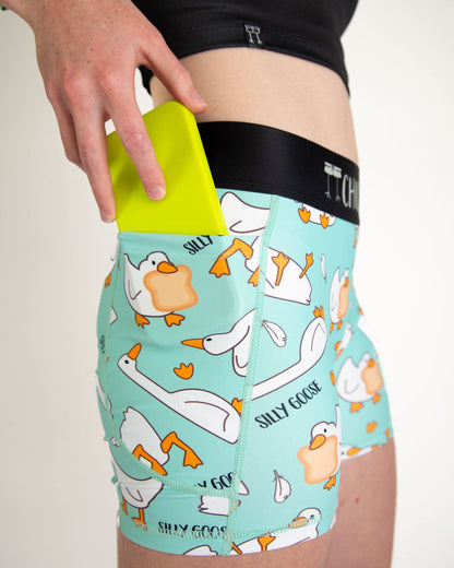 Women's Silly Goose 3" Compression Shorts