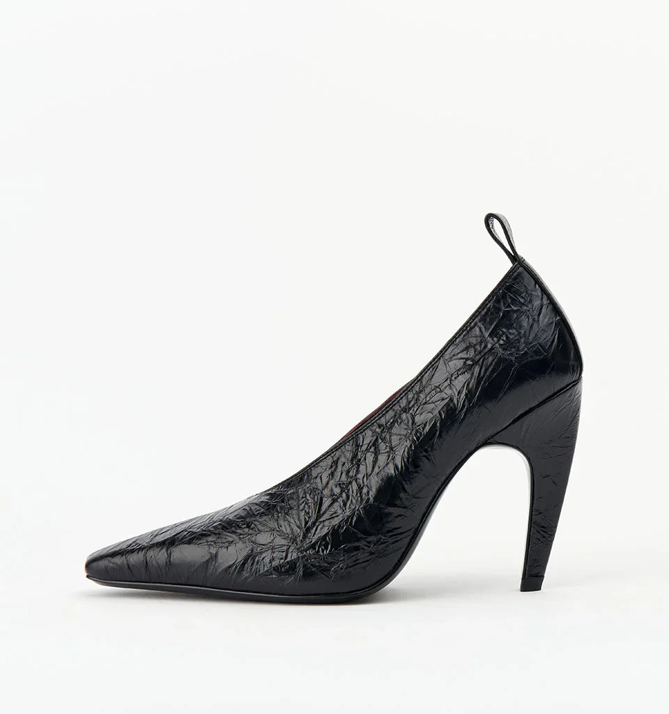 Alias Mae Floyd Black Crinkle Leather
