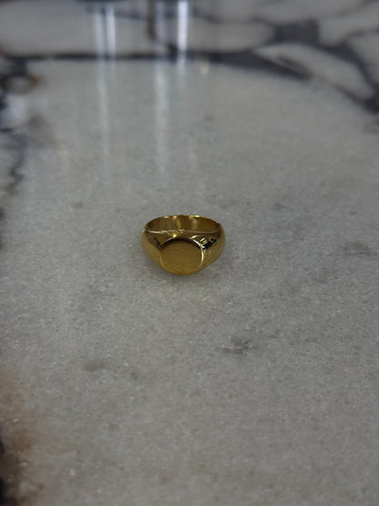 Dome Signet Ring Gold