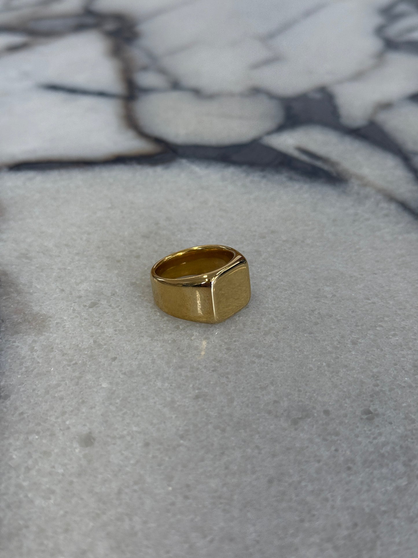 Bold Signet Ring Gold